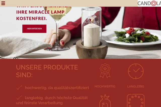 Aktuelle Website-Vorschau von Candol